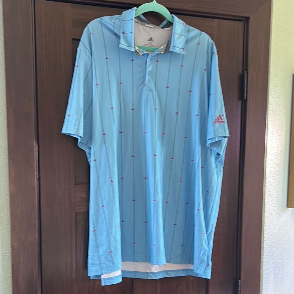 Adidas Blue Polo Shirt with Breathable Fabric